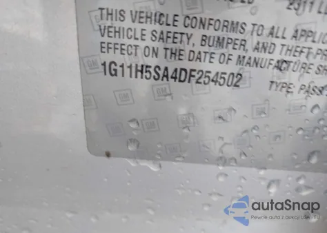 2013 Chevrolet Malibu 1Lz z USA, uszkodzony, nr VIN 1G11H5SA4DF254502